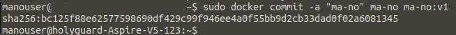 docker commit