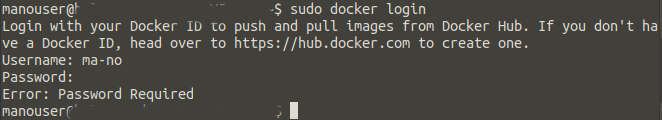docker login