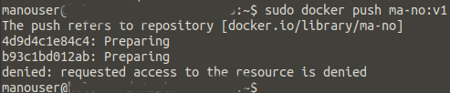 docker push