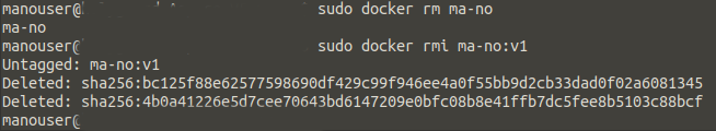 docker rm and rmi