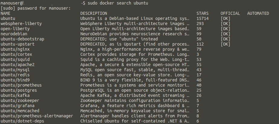 docker search